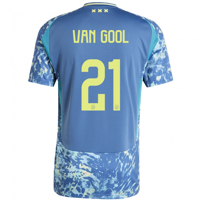 Kandiny Homme Maillot Rosa Van Gool #21 Gris Bleu Jaune Tenues Extérieur 2024/25 T-Shirt