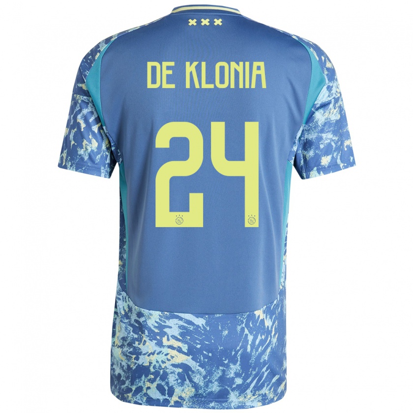 Kandiny Homme Maillot Daliyah De Klonia #24 Gris Bleu Jaune Tenues Extérieur 2024/25 T-Shirt