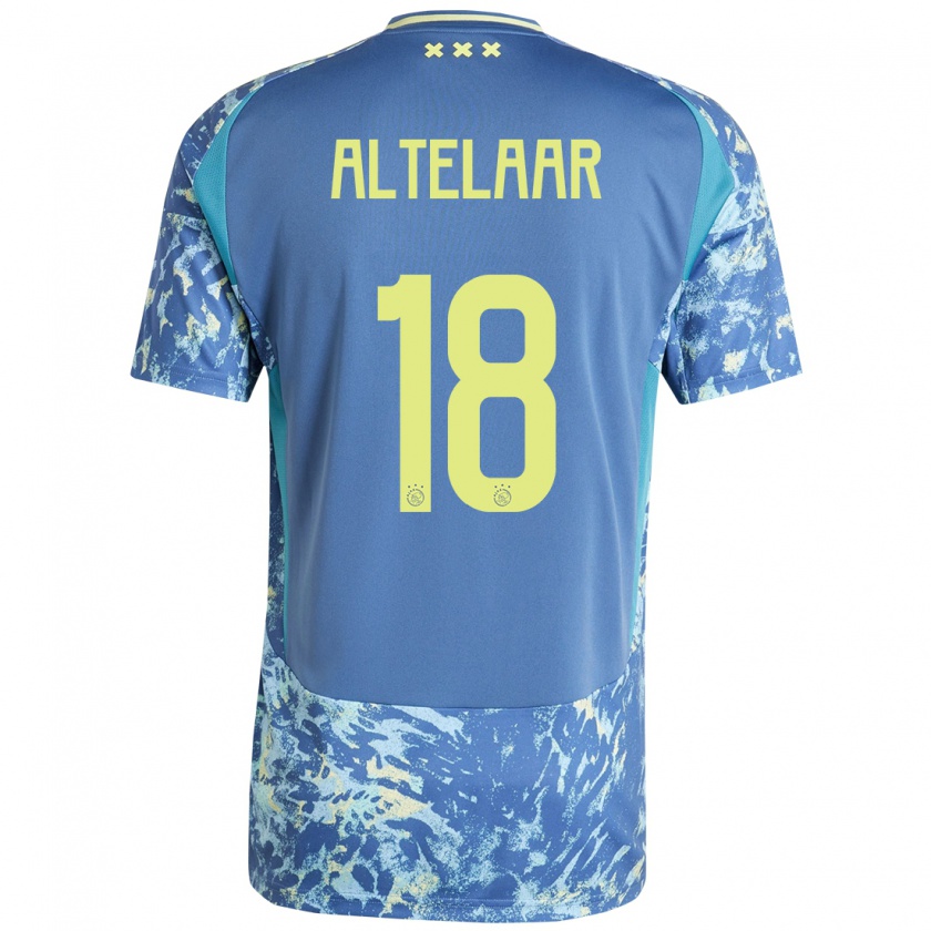 Kandiny Homme Maillot Jamie Altelaar #18 Gris Bleu Jaune Tenues Extérieur 2024/25 T-Shirt