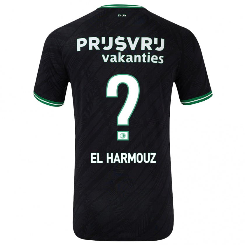 Kandiny Homme Maillot Nassim El Harmouz #0 Noir Vert Tenues Extérieur 2024/25 T-Shirt