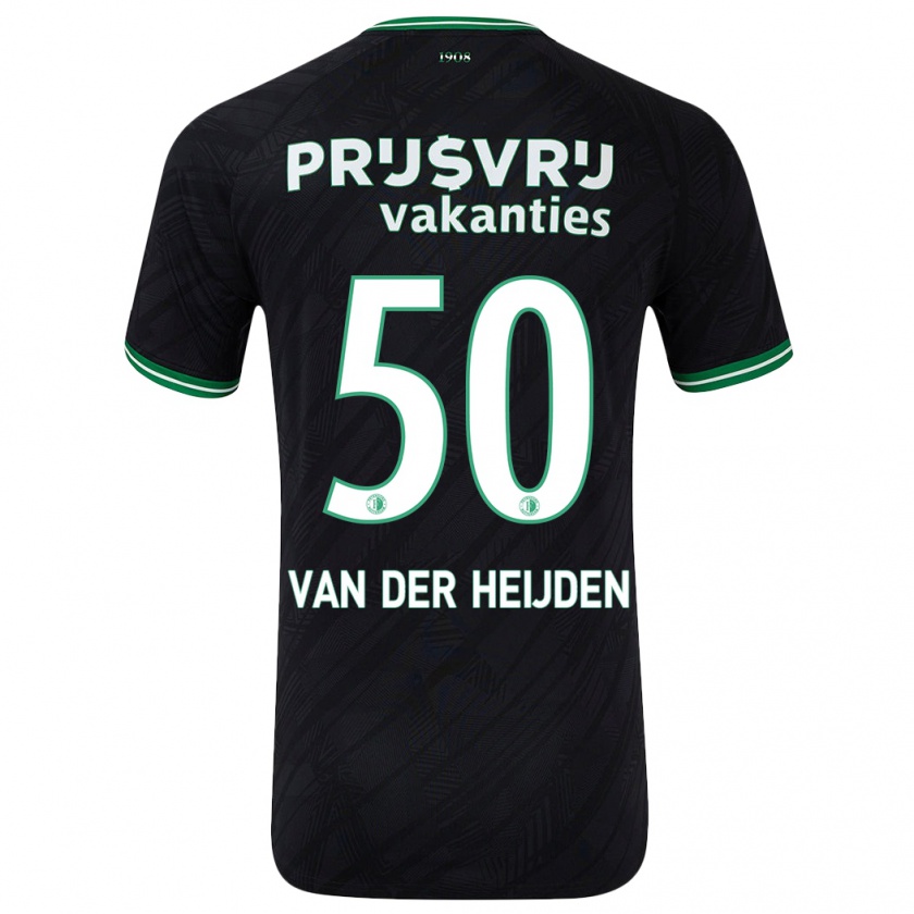 Kandiny Homme Maillot Délano Van Der Heijden #50 Noir Vert Tenues Extérieur 2024/25 T-Shirt