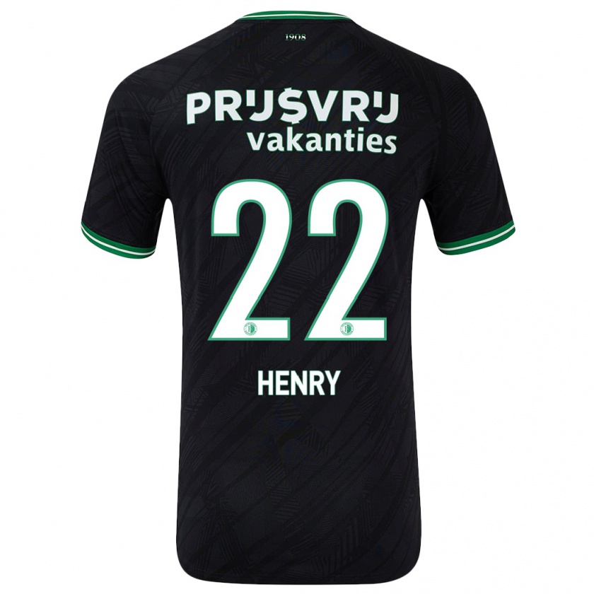 Kandiny Homme Maillot Ziva Henry #22 Noir Vert Tenues Extérieur 2024/25 T-Shirt