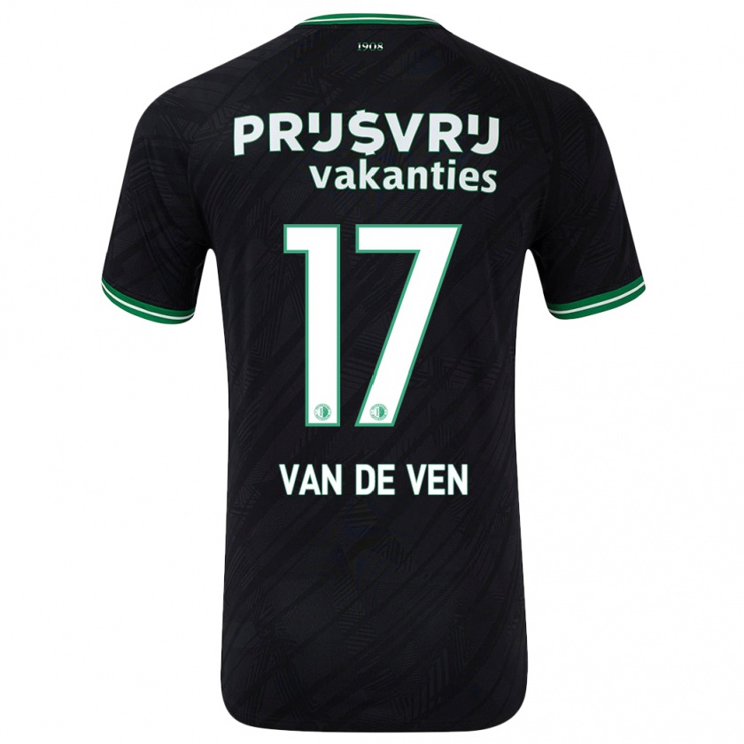 Kandiny Homme Maillot Zoi Van De Ven #17 Noir Vert Tenues Extérieur 2024/25 T-Shirt