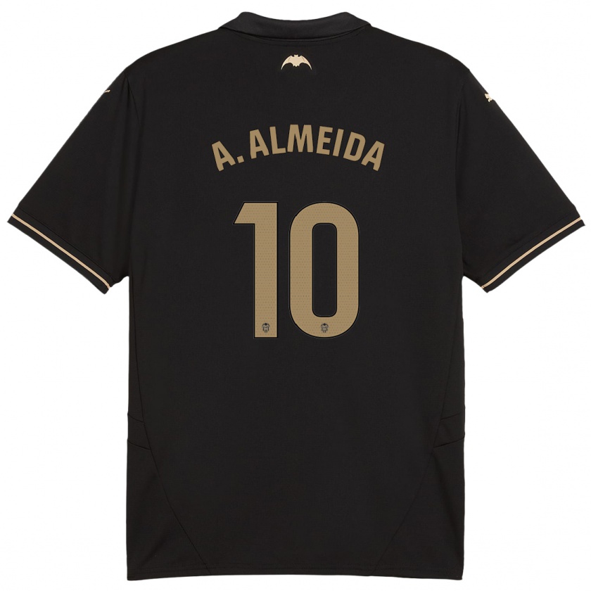 Kandiny Homme Maillot André Almeida #10 Noir Tenues Extérieur 2024/25 T-Shirt