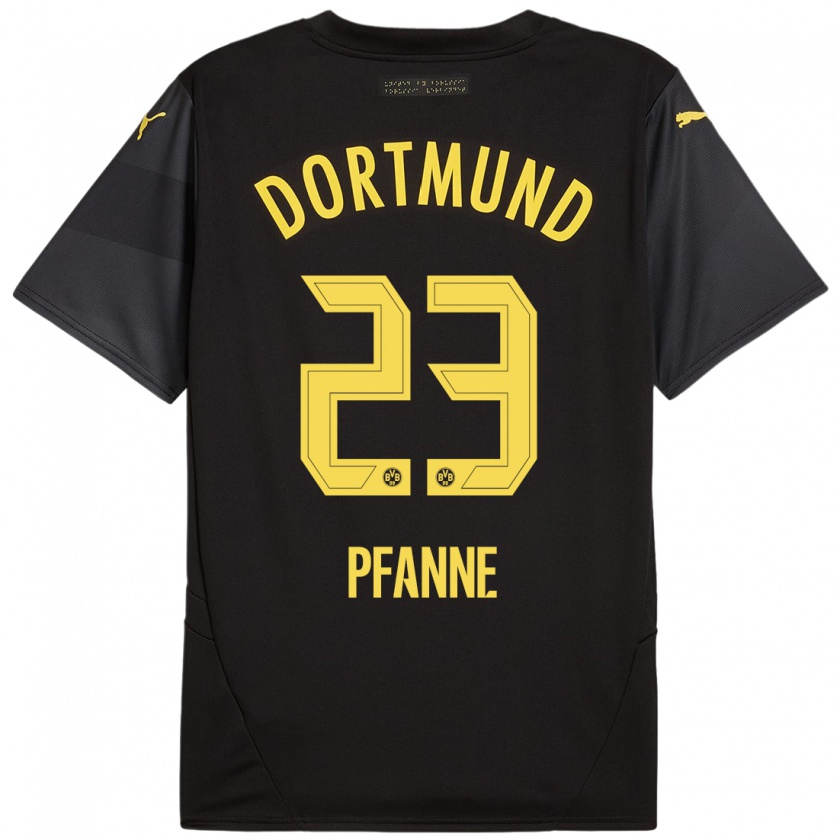 Kandiny Homme Maillot Franz Pfanne #23 Noir Jaune Tenues Extérieur 2024/25 T-Shirt