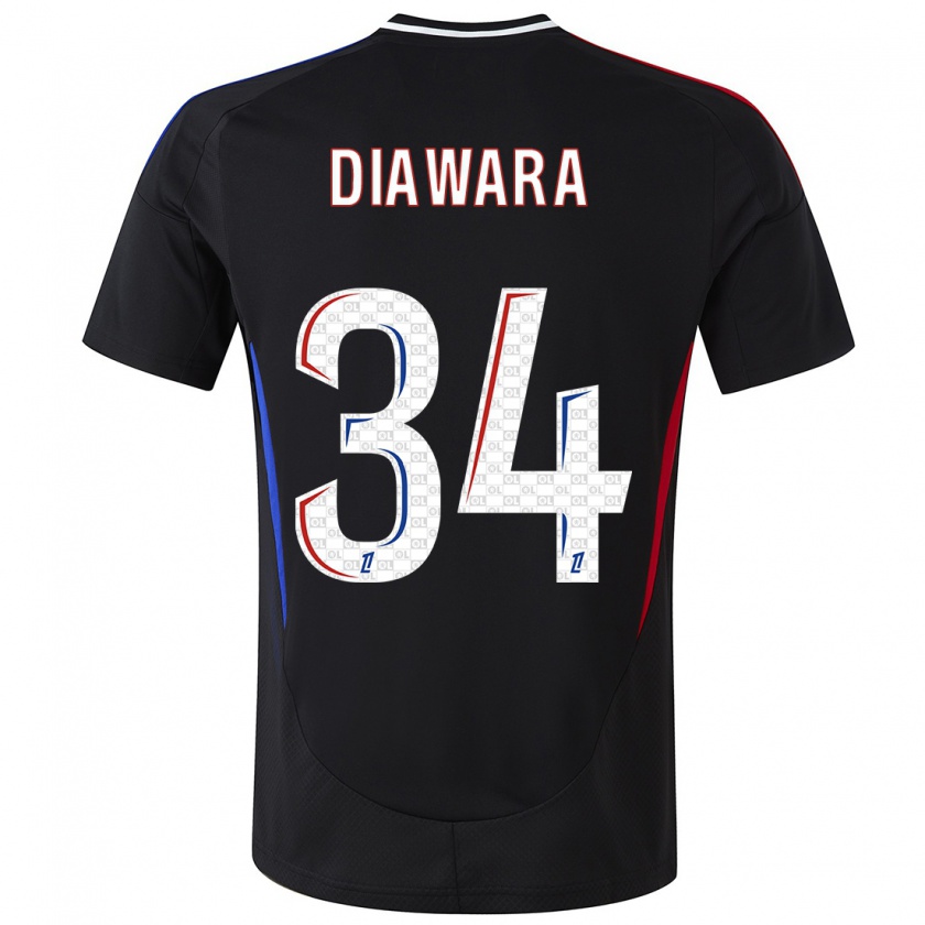 Kandiny Homme Maillot Mahamadou Diawara #34 Noir Tenues Extérieur 2024/25 T-Shirt