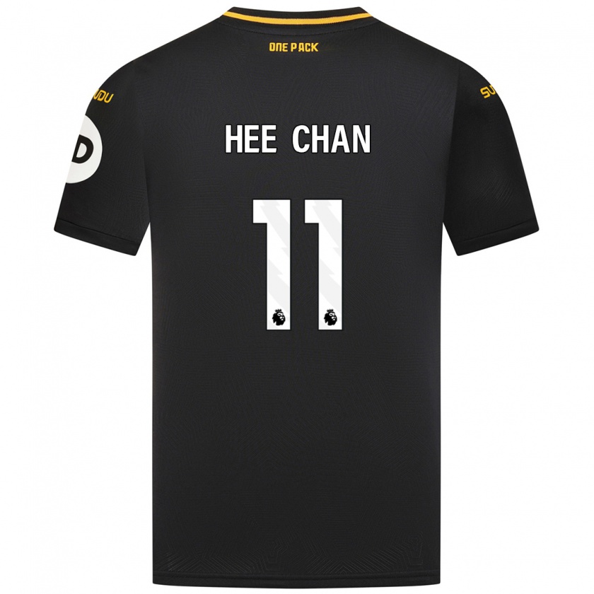 Kandiny Homme Maillot Hee-Chan Hwang #11 Noir Tenues Extérieur 2024/25 T-Shirt