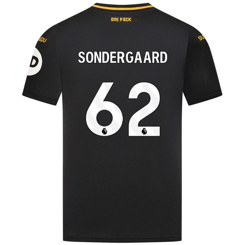 Kandiny Homme Maillot Andreas Sondergaard #62 Noir Tenues Extérieur 2024/25 T-Shirt