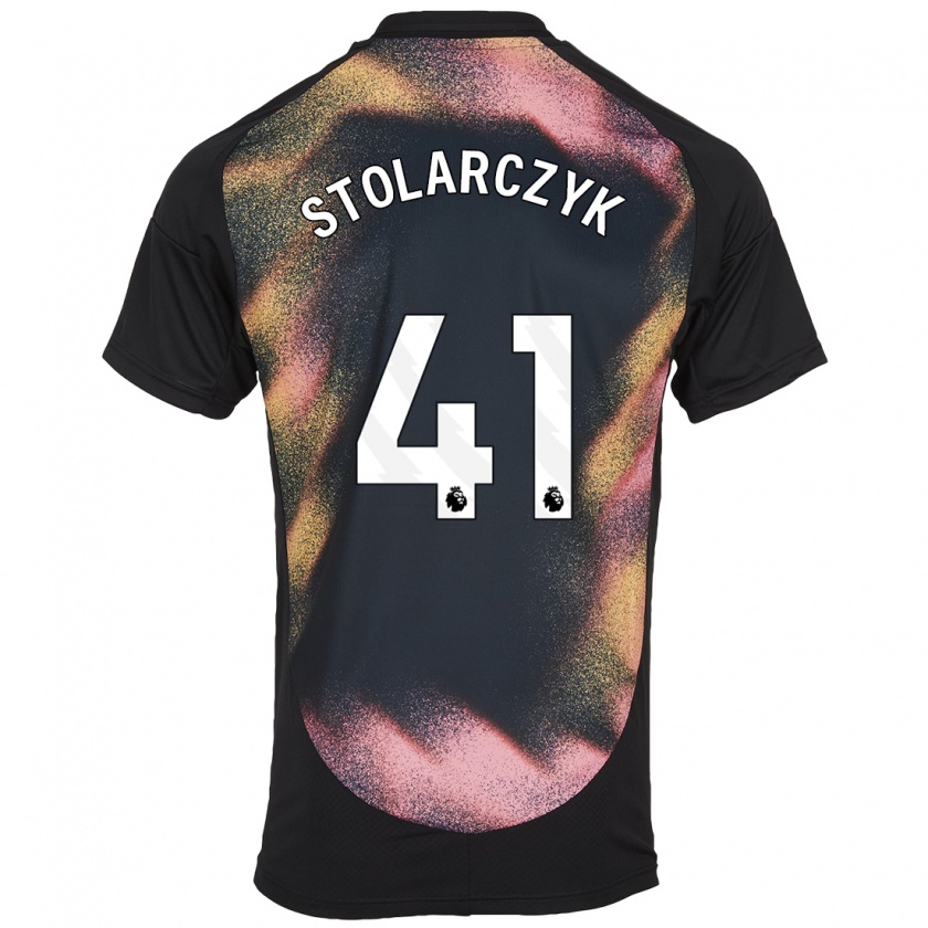 Kandiny Homme Maillot Jakub Stolarczyk #41 Noir Blanc Tenues Extérieur 2024/25 T-Shirt