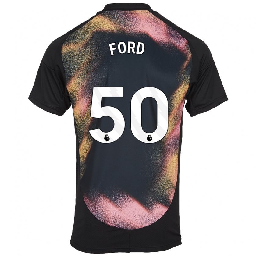 Kandiny Homme Maillot Harvey Godsmark-Ford #50 Noir Blanc Tenues Extérieur 2024/25 T-Shirt