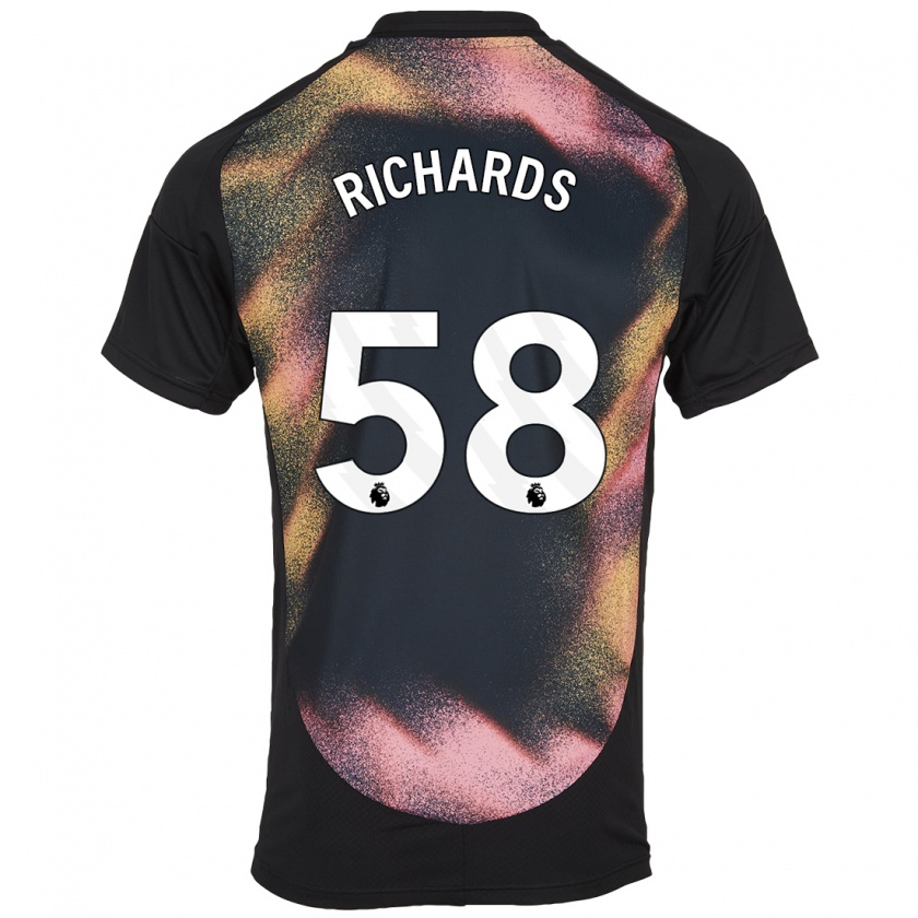 Kandiny Homme Maillot Amani Richards #58 Noir Blanc Tenues Extérieur 2024/25 T-Shirt