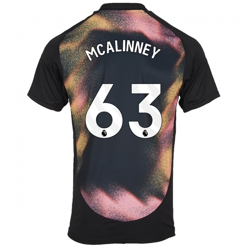 Kandiny Homme Maillot Liam Mcalinney #63 Noir Blanc Tenues Extérieur 2024/25 T-Shirt