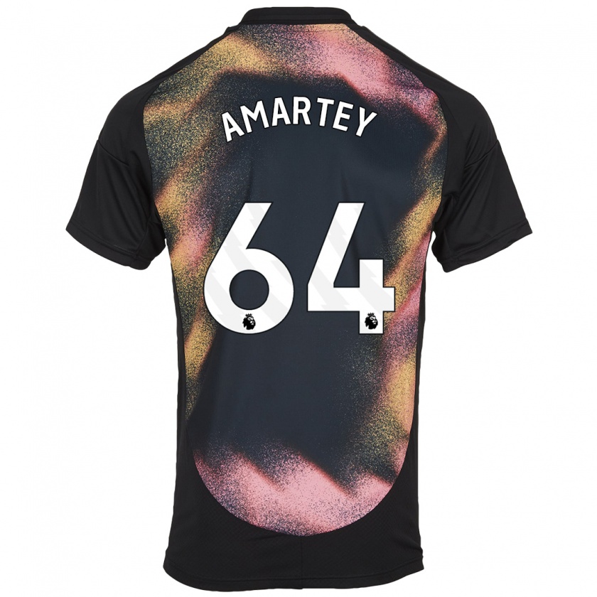 Kandiny Homme Maillot Bobby Amartey #64 Noir Blanc Tenues Extérieur 2024/25 T-Shirt