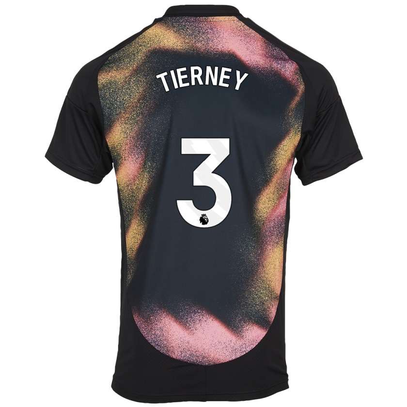 Kandiny Homme Maillot Sam Tierney #3 Noir Blanc Tenues Extérieur 2024/25 T-Shirt