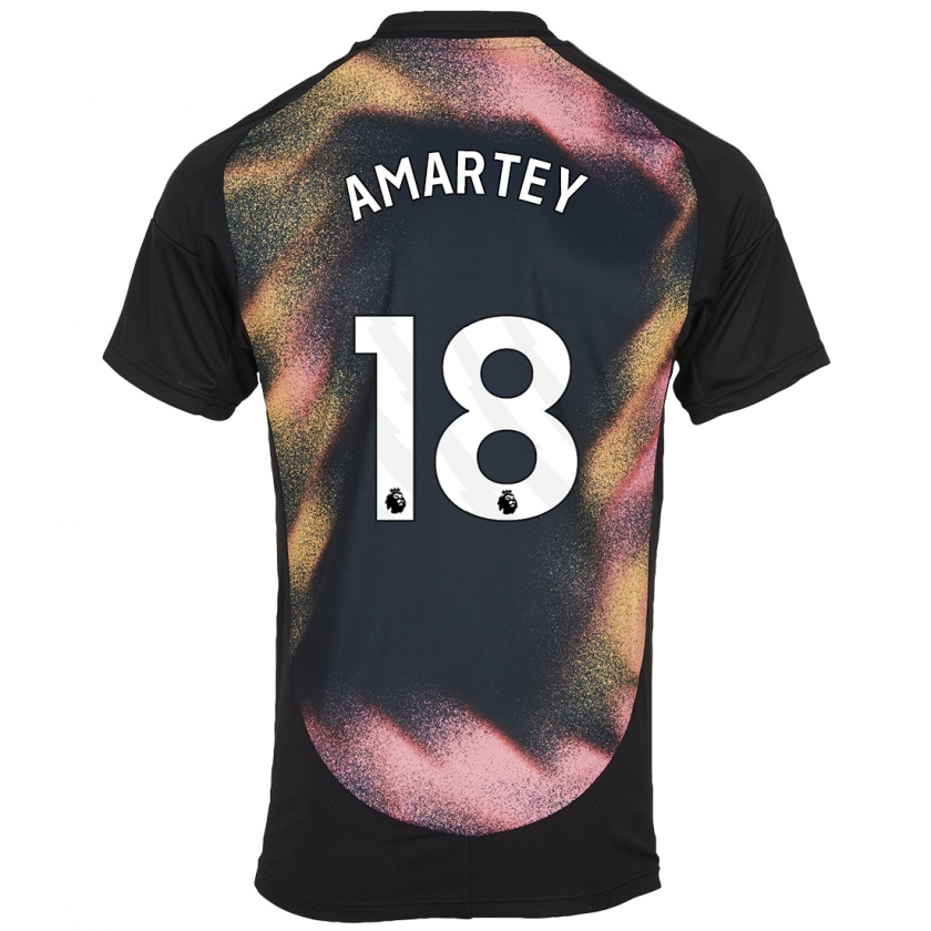 Kandiny Homme Maillot Daniel Amartey #18 Noir Blanc Tenues Extérieur 2024/25 T-Shirt