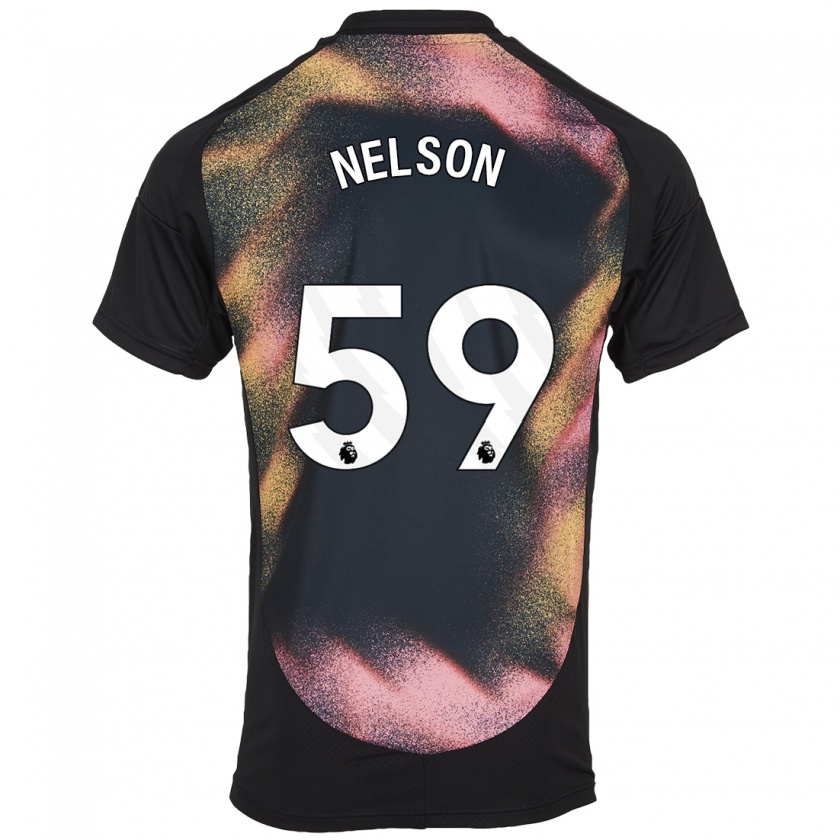 Kandiny Homme Maillot Ronny Nelson #59 Noir Blanc Tenues Extérieur 2024/25 T-Shirt