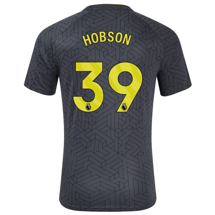 Kandiny Homme Maillot Issy Hobson #39 Noir Jaune Tenues Extérieur 2024/25 T-Shirt