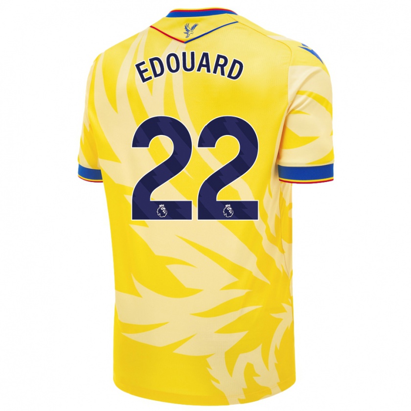 Kandiny Homme Maillot Odsonne Edouard #22 Jaune Tenues Extérieur 2024/25 T-Shirt