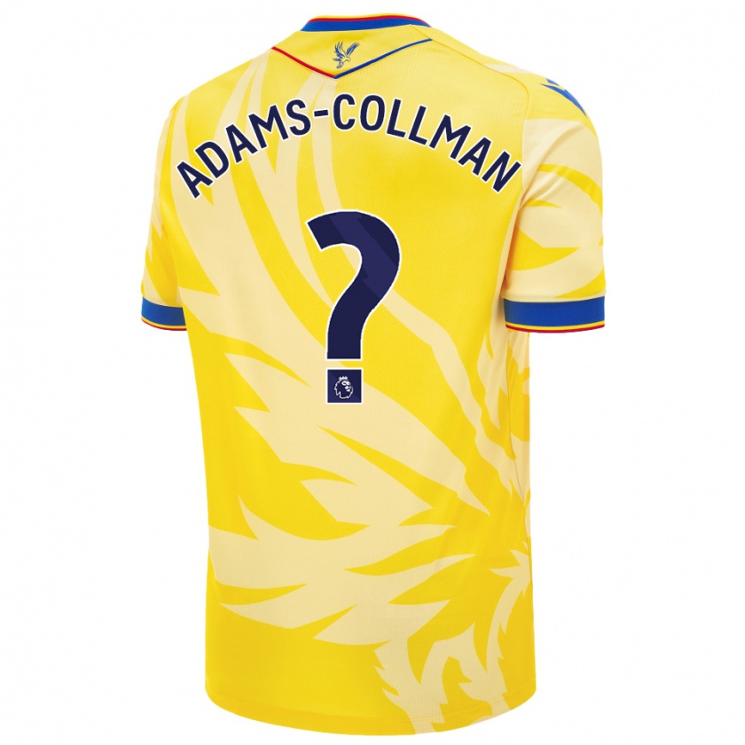 Kandiny Homme Maillot Kai-Reece Adams-Collman #0 Jaune Tenues Extérieur 2024/25 T-Shirt