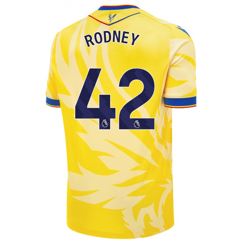 Kandiny Homme Maillot Kaden Rodney #42 Jaune Tenues Extérieur 2024/25 T-Shirt