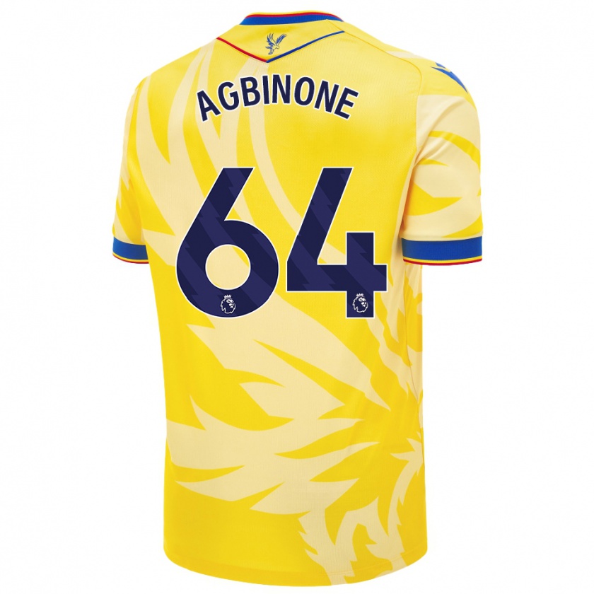 Kandiny Homme Maillot Asher Agbinone #64 Jaune Tenues Extérieur 2024/25 T-Shirt