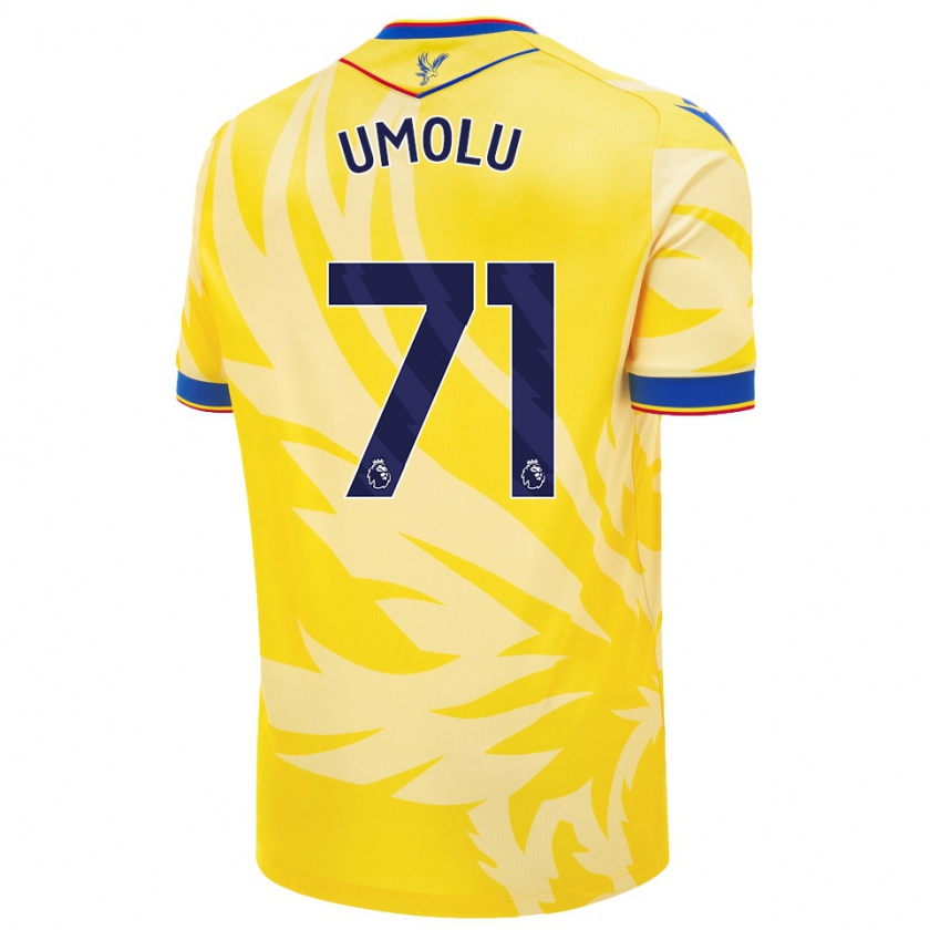 Kandiny Homme Maillot Jemiah Umolu #71 Jaune Tenues Extérieur 2024/25 T-Shirt