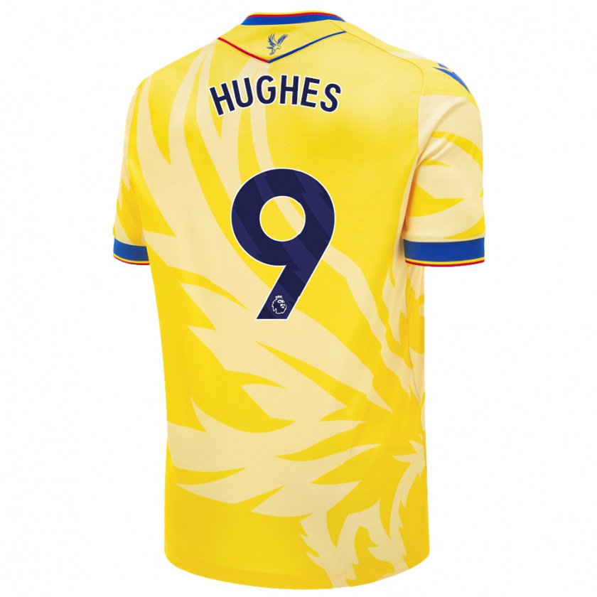 Kandiny Homme Maillot Elise Hughes #9 Jaune Tenues Extérieur 2024/25 T-Shirt