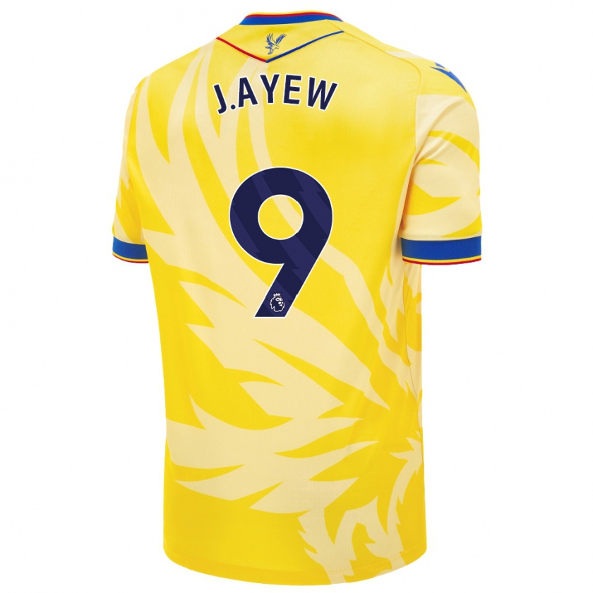 Kandiny Homme Maillot Jordan Ayew #9 Jaune Tenues Extérieur 2024/25 T-Shirt