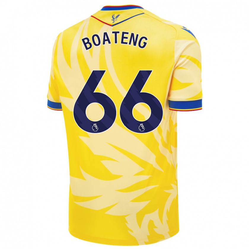 Kandiny Homme Maillot David Boateng #66 Jaune Tenues Extérieur 2024/25 T-Shirt