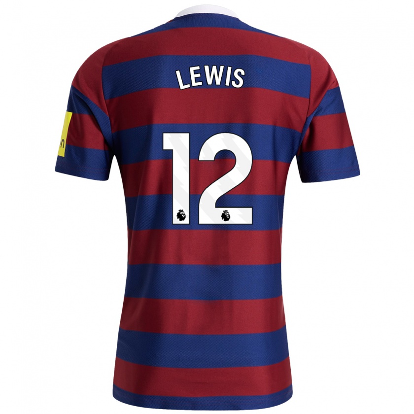 Kandiny Homme Maillot Jamal Lewis #12 Bordeaux Bleu Marine Tenues Extérieur 2024/25 T-Shirt