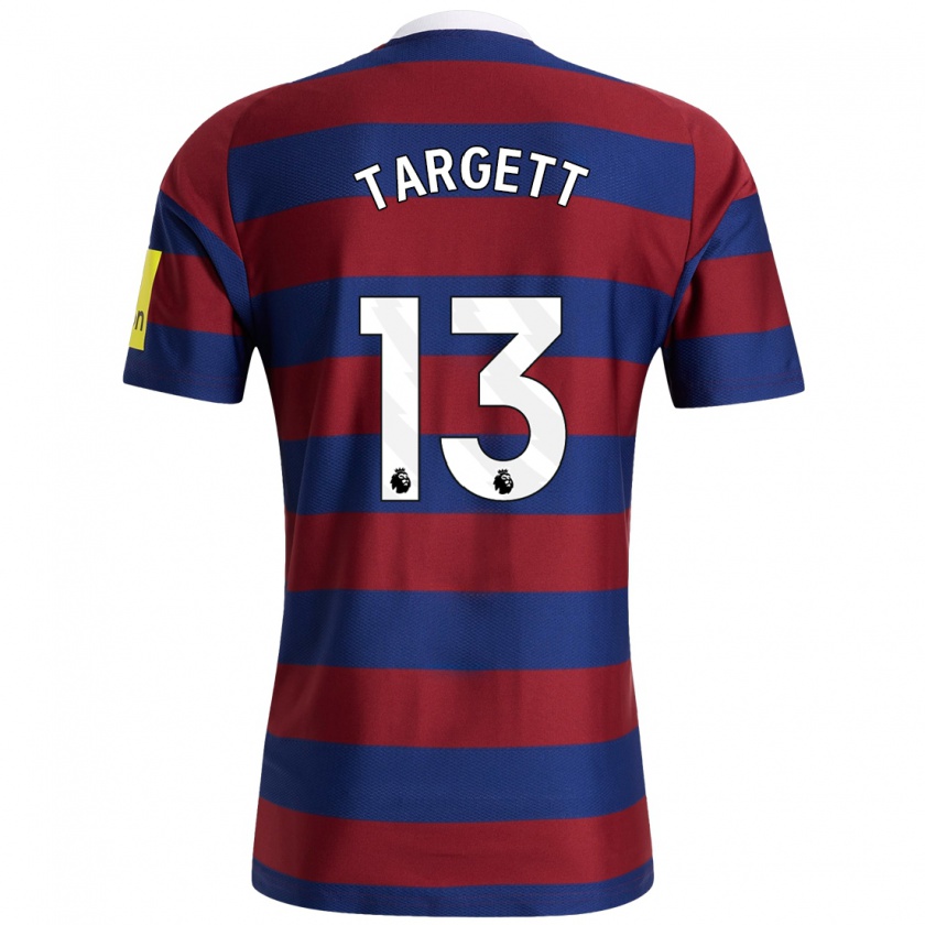 Kandiny Homme Maillot Matt Targett #13 Bordeaux Bleu Marine Tenues Extérieur 2024/25 T-Shirt