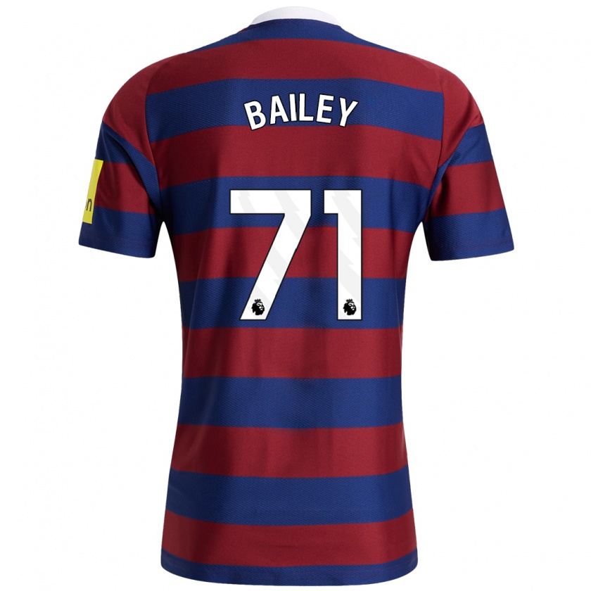 Kandiny Homme Maillot Scott Bailey #71 Bordeaux Bleu Marine Tenues Extérieur 2024/25 T-Shirt