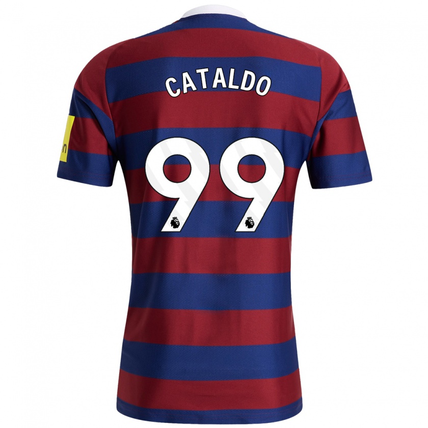 Kandiny Homme Maillot Lia Cataldo #99 Bordeaux Bleu Marine Tenues Extérieur 2024/25 T-Shirt