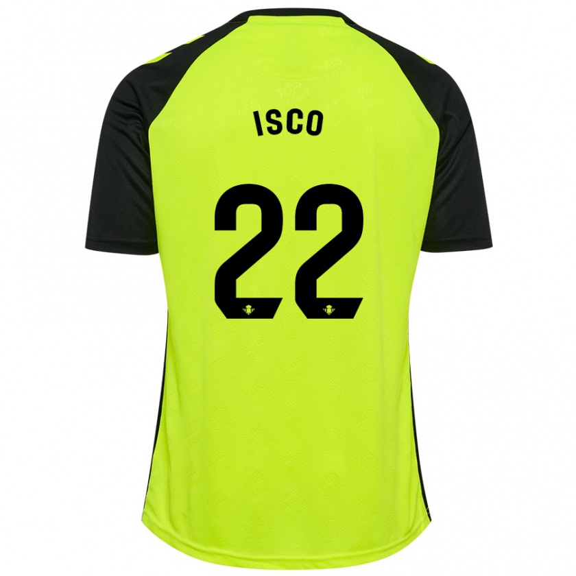 Kandiny Homme Maillot Isco #22 Jaune Fluo Noir Tenues Extérieur 2024/25 T-Shirt