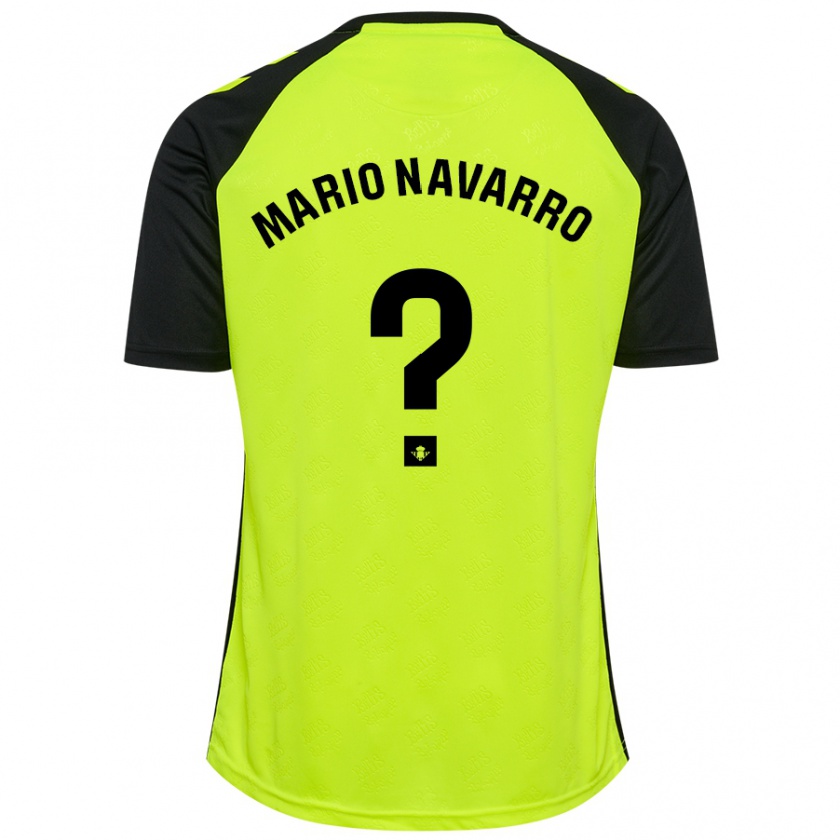 Kandiny Homme Maillot Mario Navarro #0 Jaune Fluo Noir Tenues Extérieur 2024/25 T-Shirt