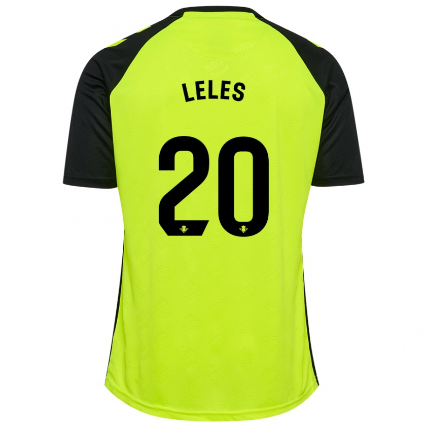 Kandiny Homme Maillot Leles #20 Jaune Fluo Noir Tenues Extérieur 2024/25 T-Shirt