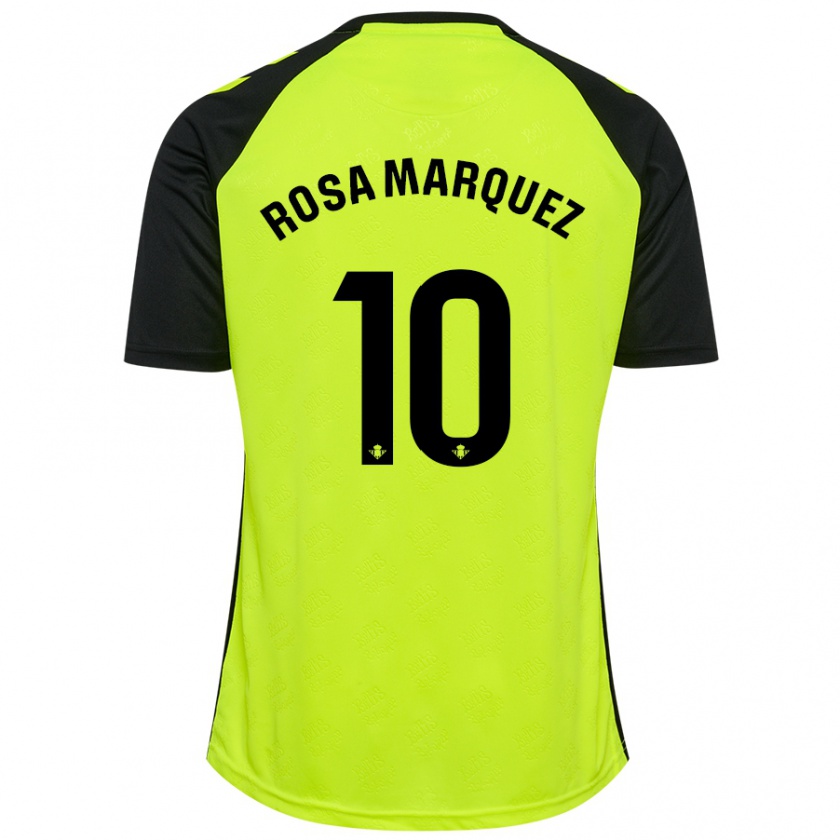 Kandiny Homme Maillot Rosa Márquez Baena #10 Jaune Fluo Noir Tenues Extérieur 2024/25 T-Shirt