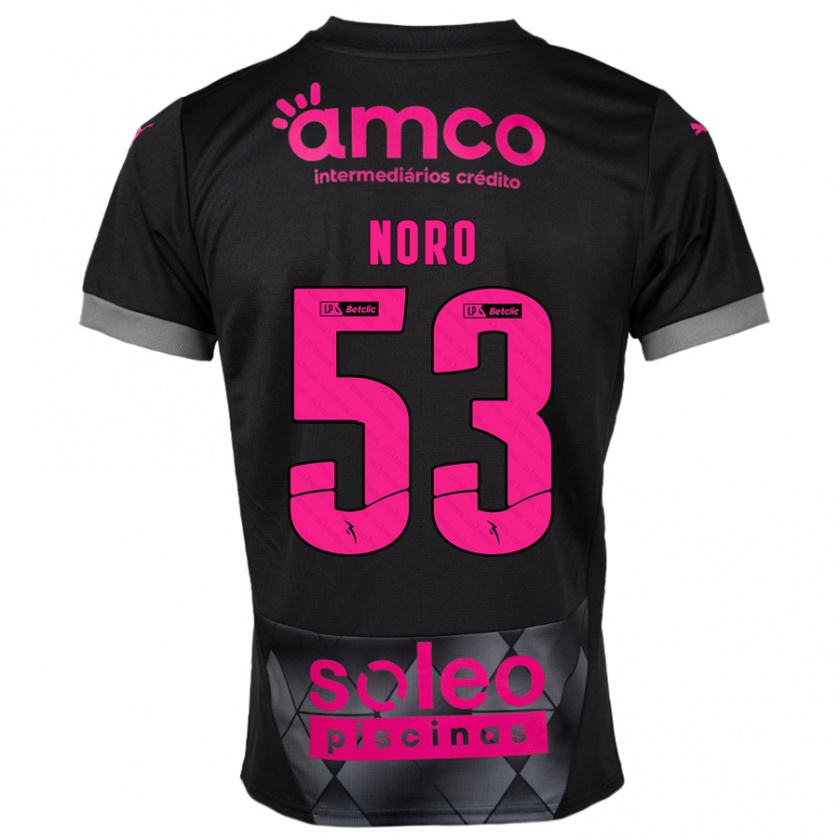 Kandiny Homme Maillot Jonatás Noro #53 Noir Rose Tenues Extérieur 2024/25 T-Shirt