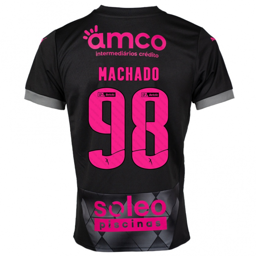 Kandiny Homme Maillot Gonçalo Machado #98 Noir Rose Tenues Extérieur 2024/25 T-Shirt