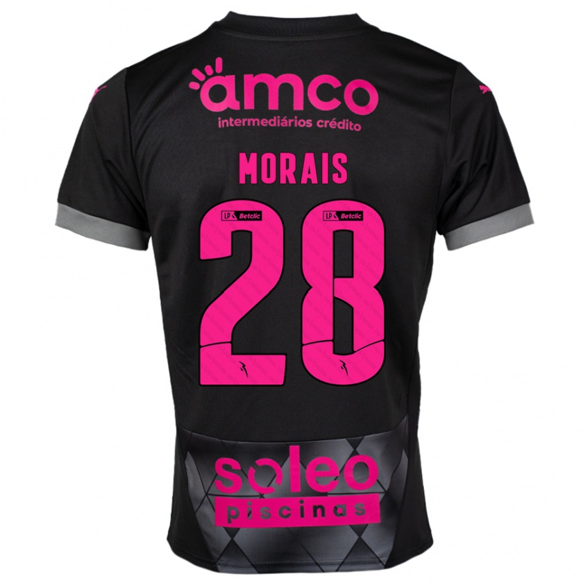 Kandiny Homme Maillot Patrícia Morais #28 Noir Rose Tenues Extérieur 2024/25 T-Shirt