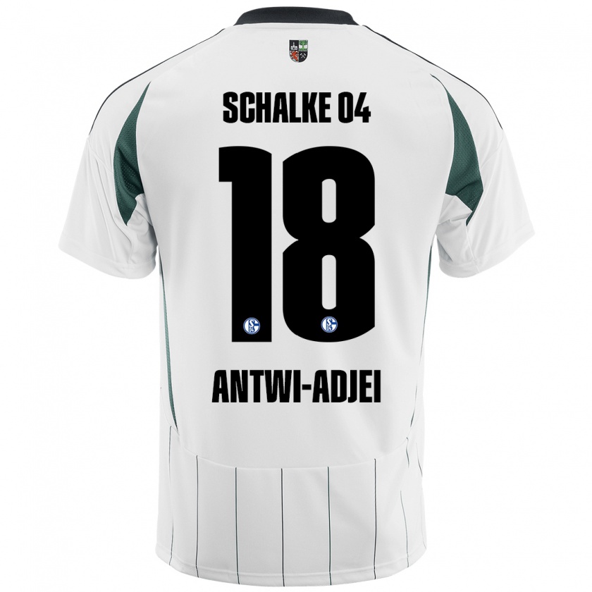 Kandiny Homme Maillot Christopher Antwi-Adjei #18 Blanc Vert Tenues Extérieur 2024/25 T-Shirt