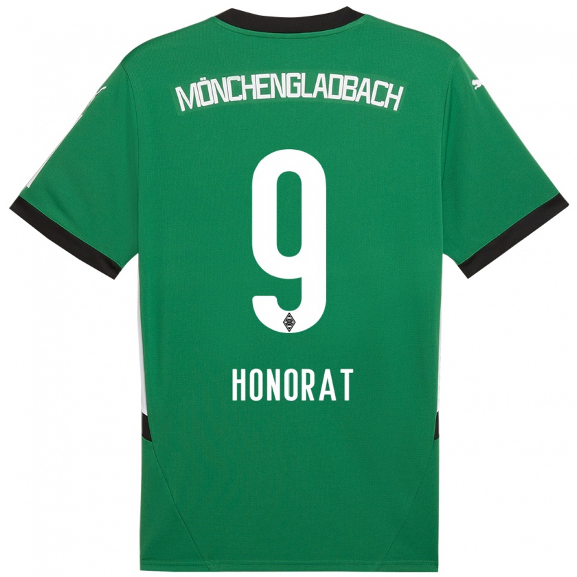 Kandiny Homme Maillot Franck Honorat #9 Vert Blanc Tenues Extérieur 2024/25 T-Shirt