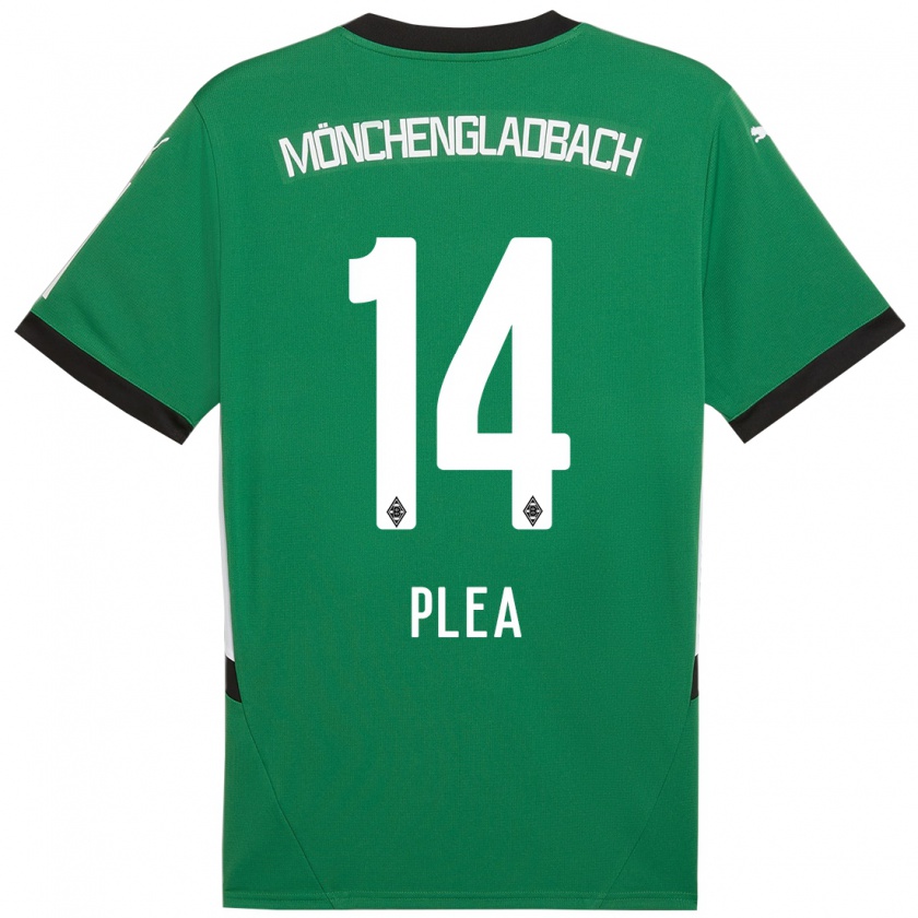 Kandiny Homme Maillot Alassane Plea #14 Vert Blanc Tenues Extérieur 2024/25 T-Shirt