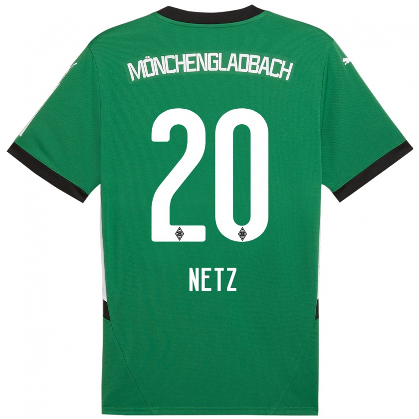 Kandiny Homme Maillot Luca Netz #20 Vert Blanc Tenues Extérieur 2024/25 T-Shirt