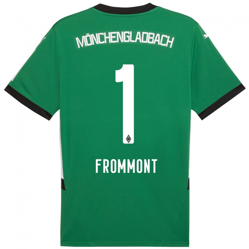 Kandiny Homme Maillot Romina Frommont #1 Vert Blanc Tenues Extérieur 2024/25 T-Shirt