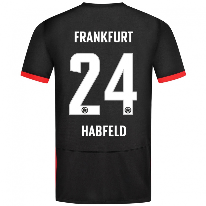 Kandiny Homme Maillot Josef Haßfeld #24 Noir Tenues Extérieur 2024/25 T-Shirt