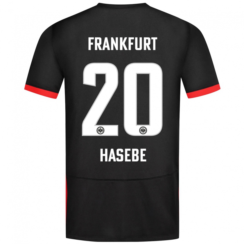 Kandiny Homme Maillot Makoto Hasebe #20 Noir Tenues Extérieur 2024/25 T-Shirt