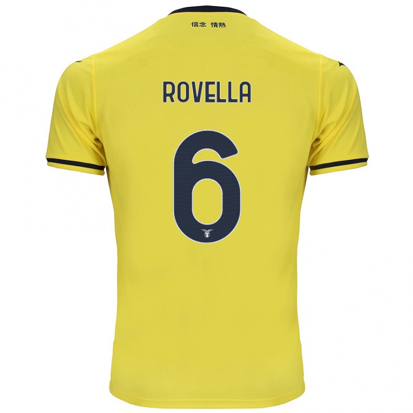 Kandiny Homme Maillot Nicolò Rovella #6 Jaune Tenues Extérieur 2024/25 T-Shirt