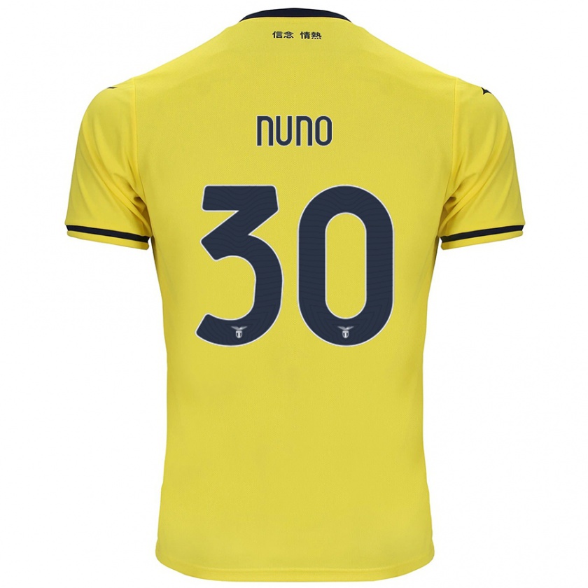 Kandiny Homme Maillot Nuno Tavares #30 Jaune Tenues Extérieur 2024/25 T-Shirt