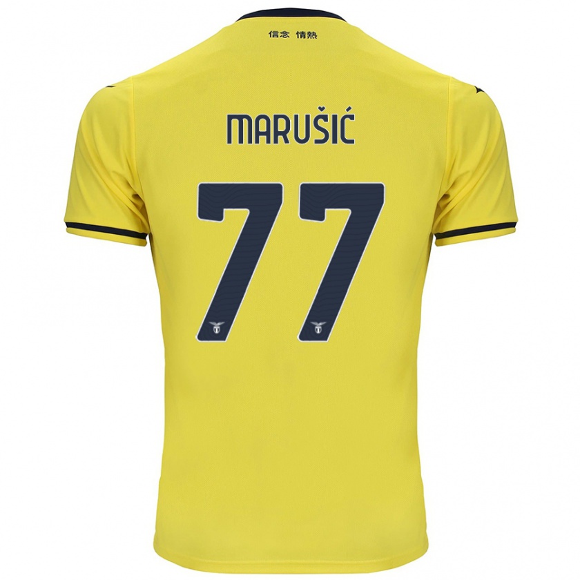 Kandiny Homme Maillot Adam Marusic #77 Jaune Tenues Extérieur 2024/25 T-Shirt